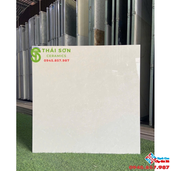 Gạch lát nền 80x80 takao bóng kiếng màu kem vàng giá rẻ