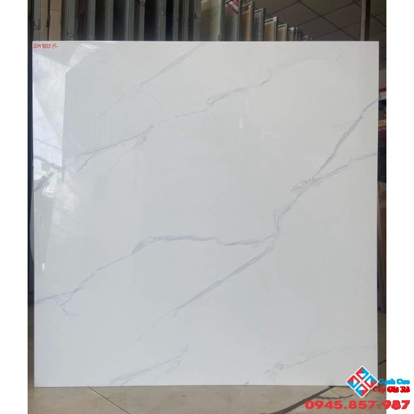 Gạch trắng mây 80x80 bóng kiếng giá rẻ