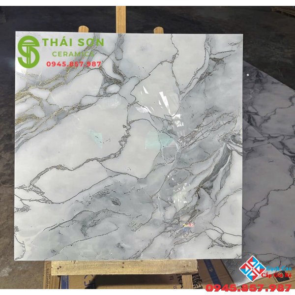 Gạch lát nền 80x80 trung quốc khắc kim siêu bóng