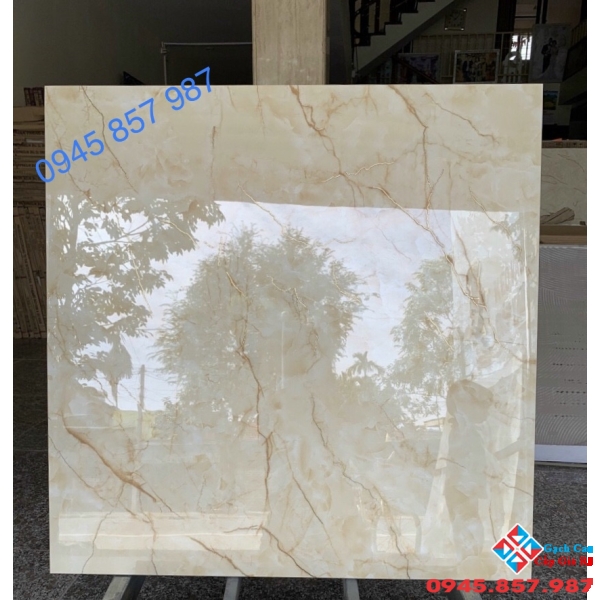 Gạch lát nền màu vàng ánh kim 80x80 trung quốc
