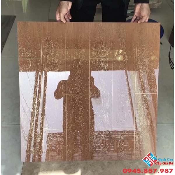 Mẫu gạch vân gỗ khắc kim 80x80 trung quốc