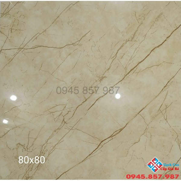Gạch lát nền khác kim vàng 80x80 cao cấp