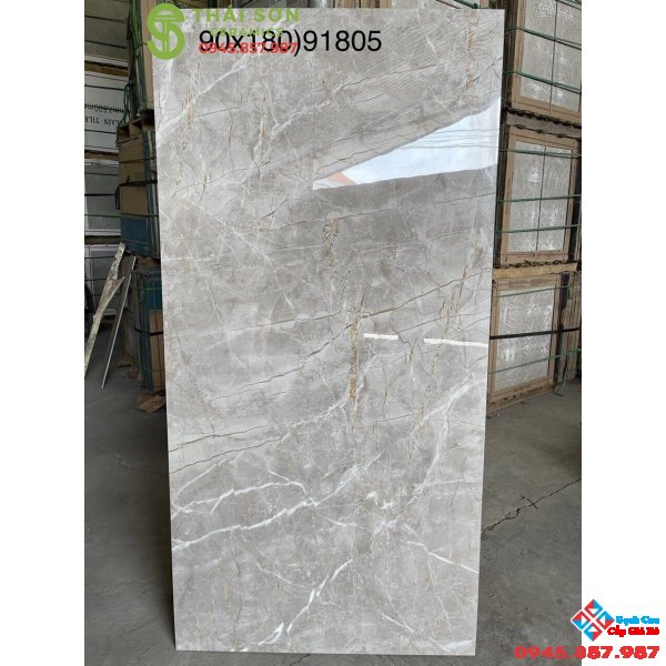 Mẫu gạch bóng kiếng 90x180 xám lát nền cao cấp trung quốc