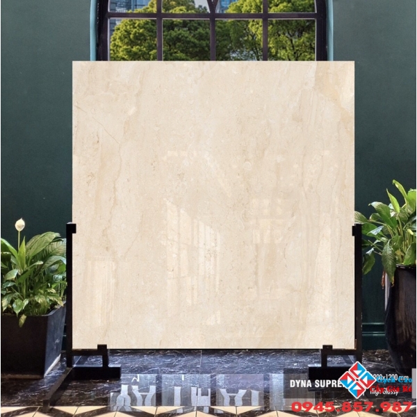 Gạch bóng kiếng nhập khẩu 120x120 vân đá vàng cao cấp