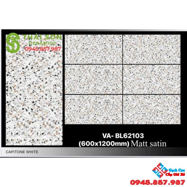 Gạch lát nền 60x120 terrazzo matt mờ cao cấp