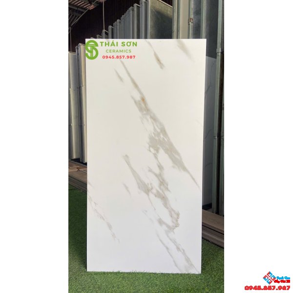Gạch matt mờ ấn độ 60x120 lát nền trắng vân đá
