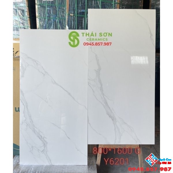 Gạch 80x160 ấn độ trắng vân mây xám bóng kiếng