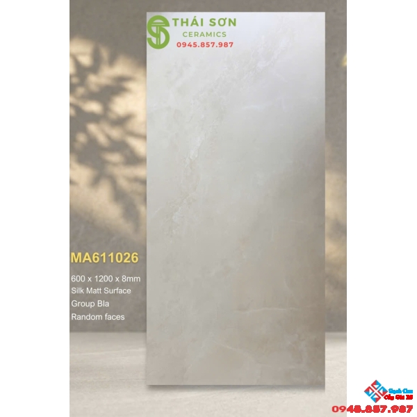 Gạch lát nền 60x120 apodio mờ mịn màu kem vân đá