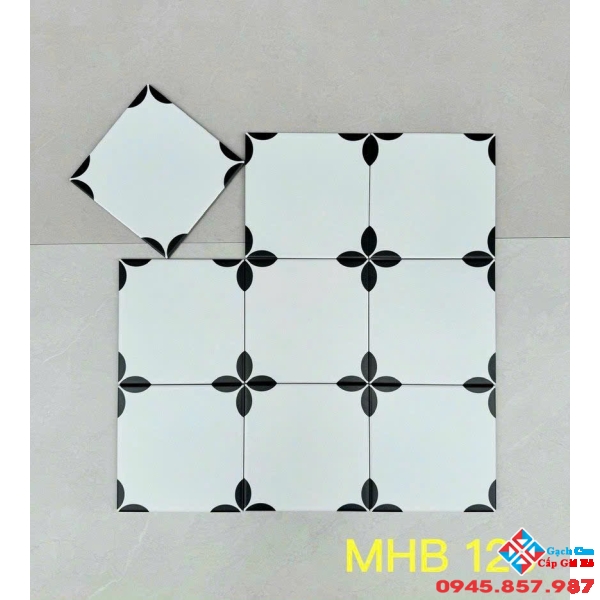 Gạch bông trắng 20x20 lát nền cao cấp
