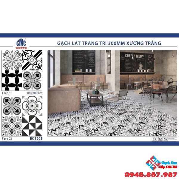 Gạch hoa văn cổ 30x30 cao cấp