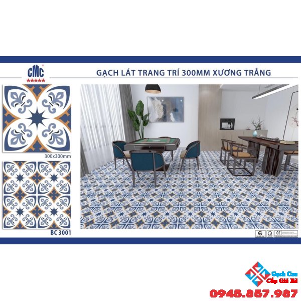 Gạch bông cổ 30x30 trang trí