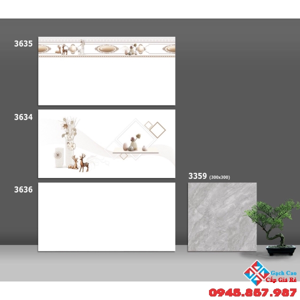 Gạch ốp tường giá rẻ 30x60 trắng tinh