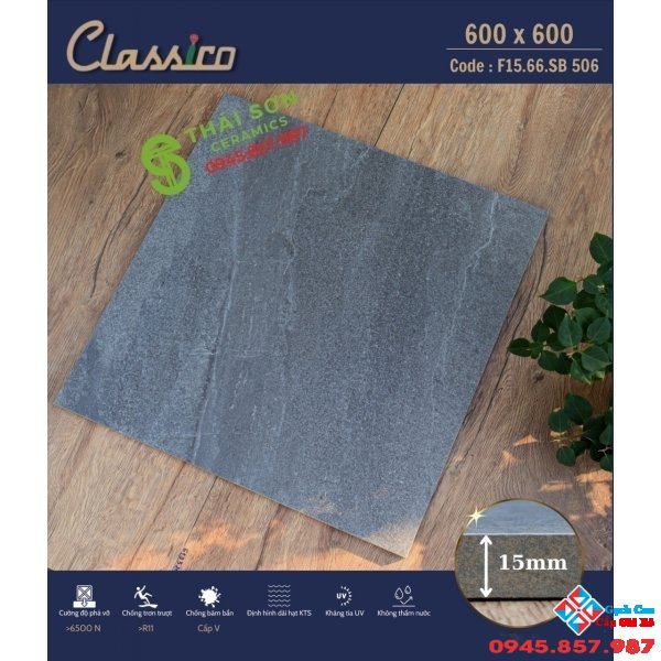 Gạch đá nhám 60x60 vân tự nhiên cao cấp mới nhất