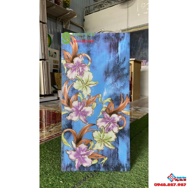 Gạch trang trí 30x60 đá bóng kiếng khắc kim trung quốc