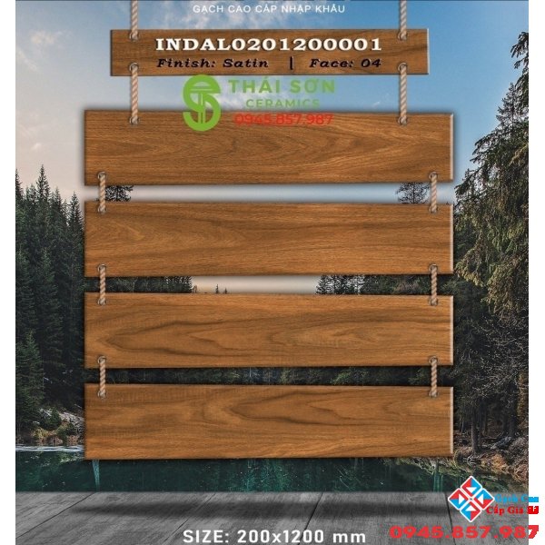Gạch gỗ ấn độ cao cấp 20x120 lát nền mới nhất
