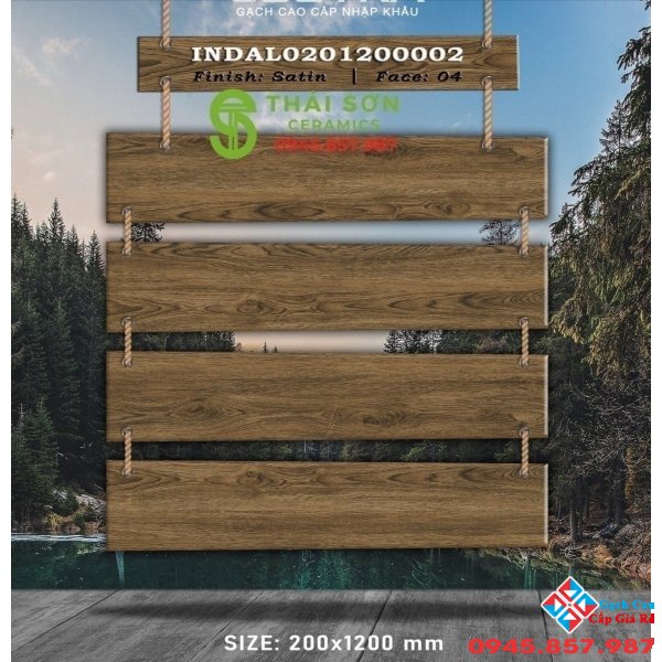 Gạch giả gỗ 20x120 ấn độ cao cấp lát nền giá rẻ