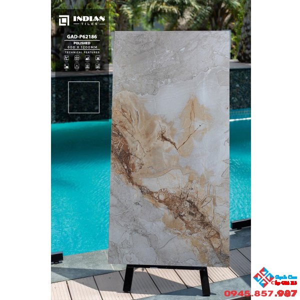 Gạch bóng kính 600x1200 vân đá tự nhiên lát nền cao cấp