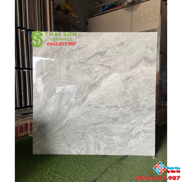 Gạch ốp lát bóng kiếng khổ 100x100 vân đá xám cao cấp