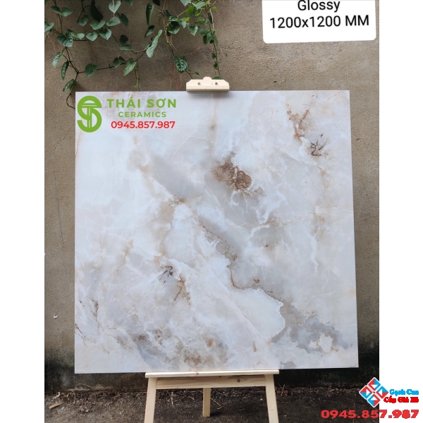 Gạch lát nền 120x120 vân đá bóng kiếng ấn độ