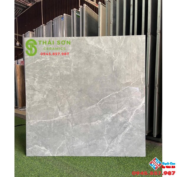 Gạch màu xám 120x120 ấn độ lát nền bóng kiếng 