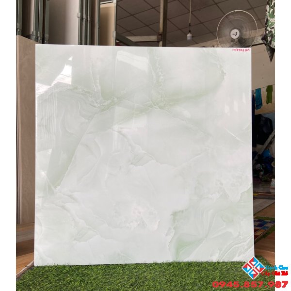 Đá bóng kiếng 80x80 lót nền vân xanh giá rẻ