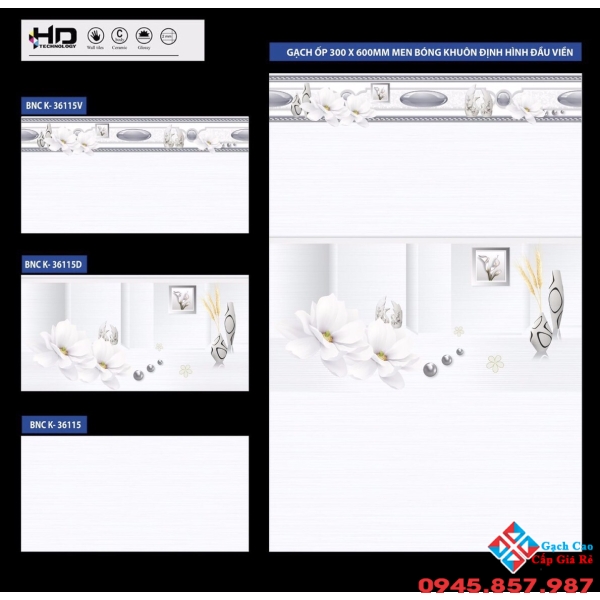 Gạch men ốp tường giá rẻ 30x60 tại cầu ngang