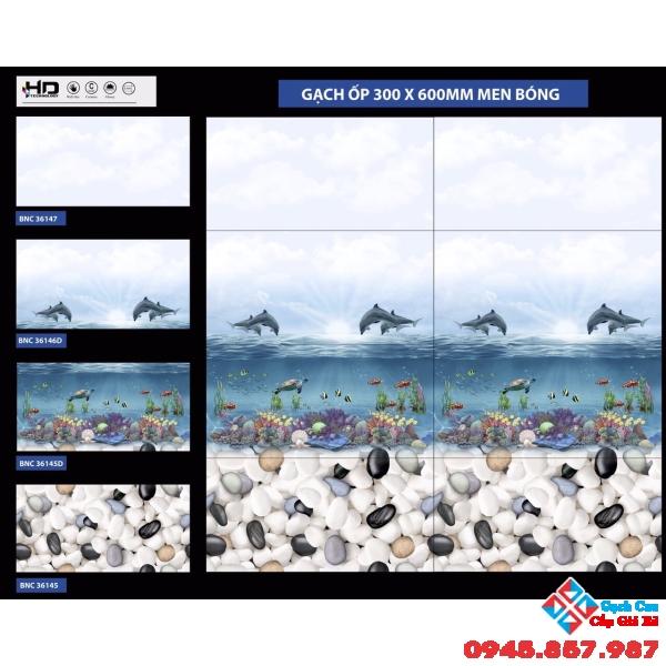 Gạch men ốp tường 30x60 giá rẻ mỏ cày nam