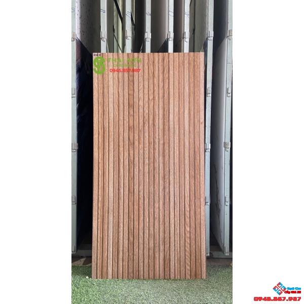 Gạch giả  gỗ 60x120 thanh lam ốp tường đẹp