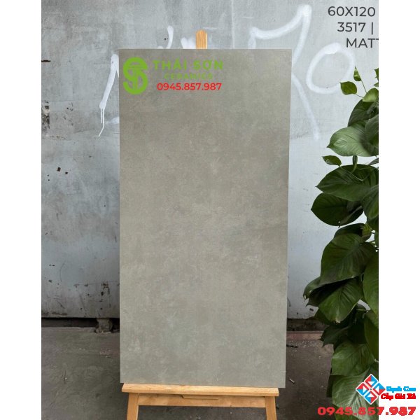 Gạch matt mờ vân xám 60x120 lót sàn cao cấp