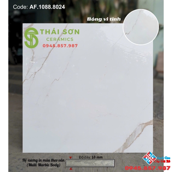 Gạch lát nền 80x80 bóng vi tinh trắng vân apodio