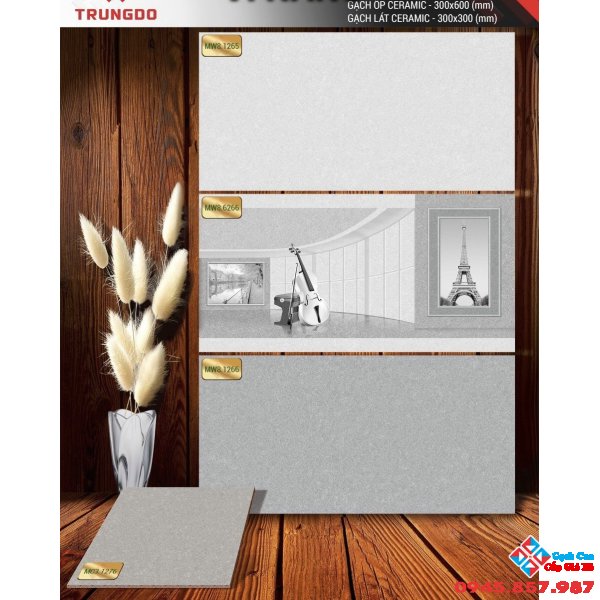 Gạch 30x60 men matt ốp phòng khách đẹp