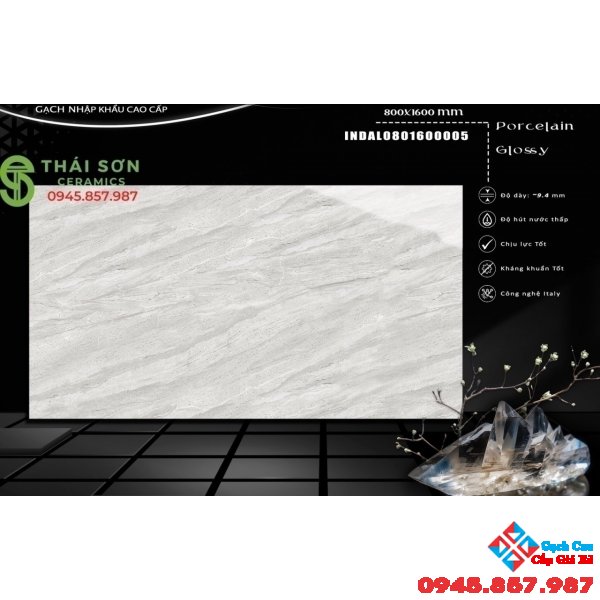 Gạch tiền giang lát nền khổ lớn 80x160 bóng kiếng ấn độ