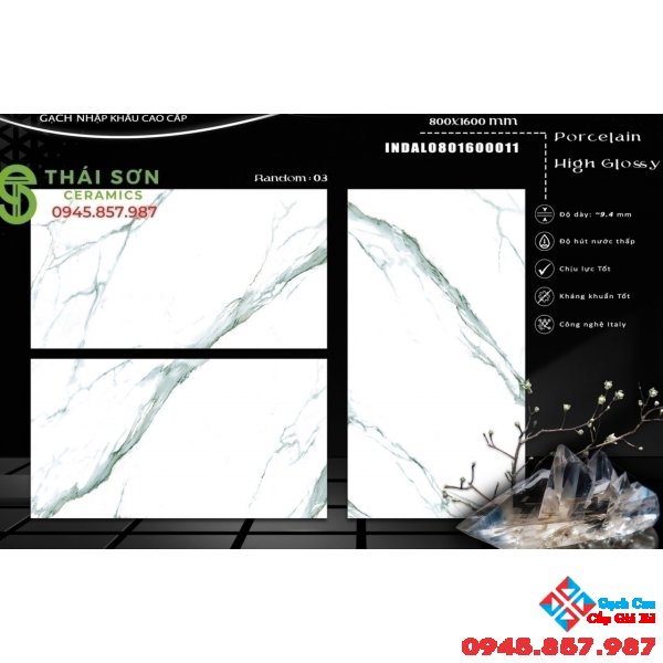Gạch lát nền củ chi giá rẻ 80x160 đá bóng kiếng vân đá trắng