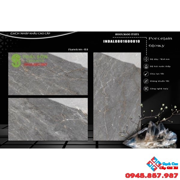 Gạch 80x160 bóng kiếng vân xám ấn độ giá rẻ tại kho cần thơ