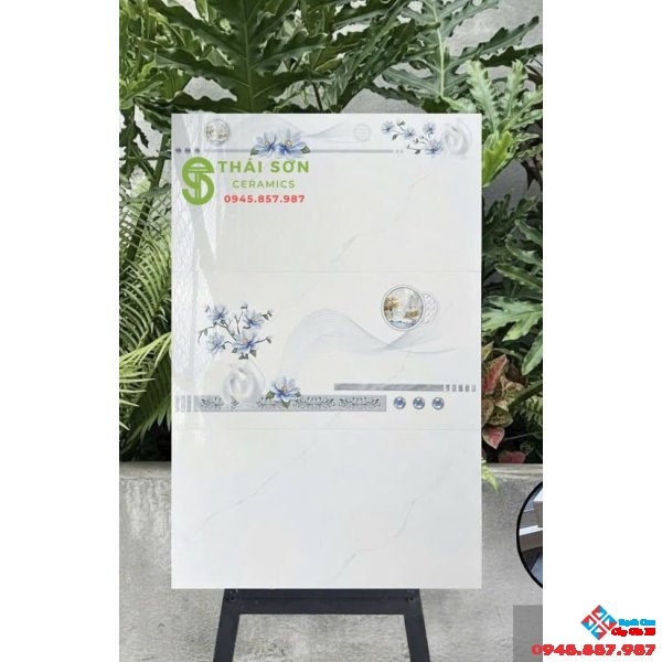 Gạch ốp tường 30x60 hà thanh bóng kiếng trắng mây nhẹ
