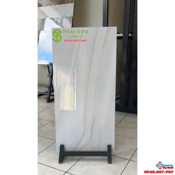 Gạch ốp tường 40x80 trung quốc màu trắng vân đá onyx