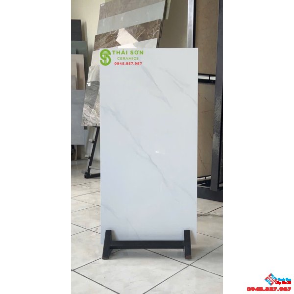 Gạch ốp tường 40x80 trung quốc màu trắng vân mây 