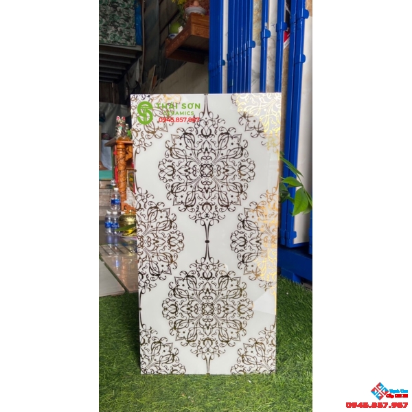 Trung tâm gạch trang trí nhũ vàng 30x60 nhập khẩu đẹp