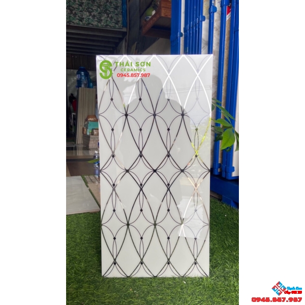 Siêu thị gạch trang trí 30x60 nhũ bạc cao cấp