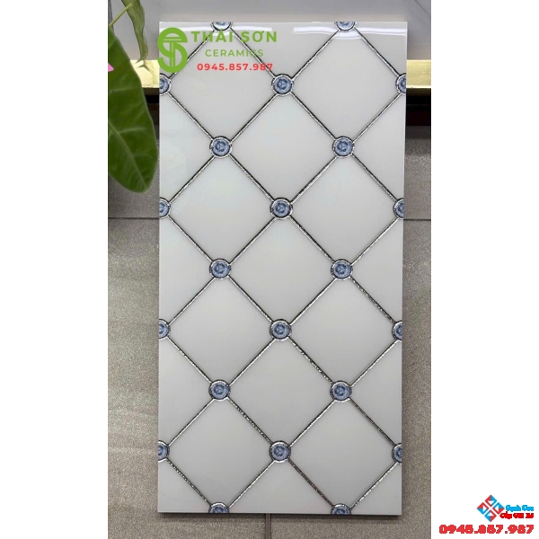 Gạch màu trắng nhũ bạc 30x60 ốp tường nhà tắm đẹp