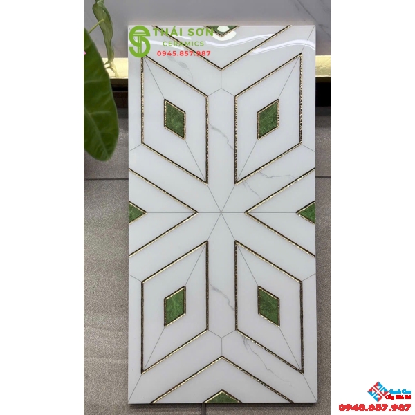 Gạch ốp vách cầu thang 30x60 nhũ vàng cao cấp