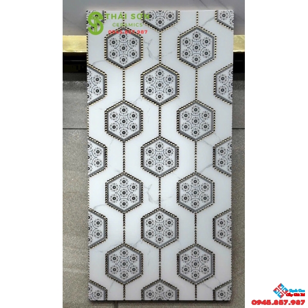 Gạch lục giác nhũ vàng 30x60 ốp tường cao cấp Q12
