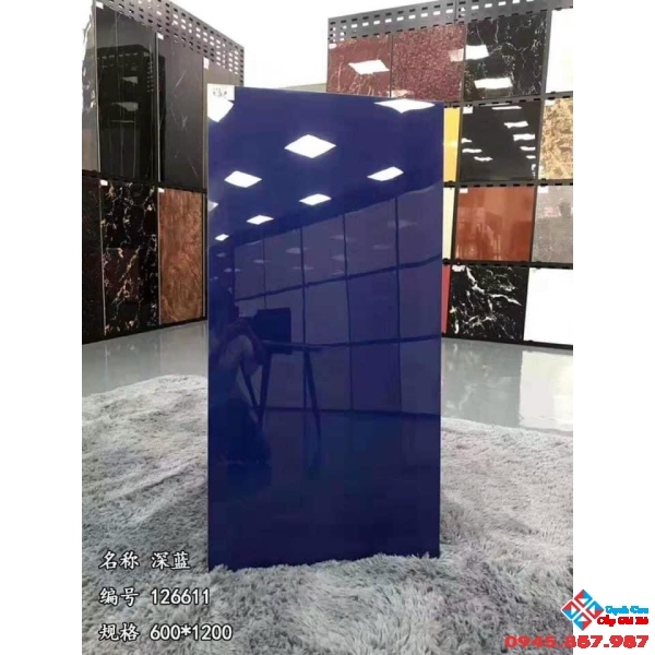 Gạch bóng kiếng nhập khẩu 60x120 xanh da trời