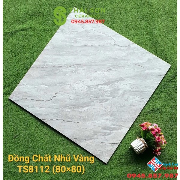 Gạch 80x80 trung quốc khắc kim nhũ bạc cao cấp