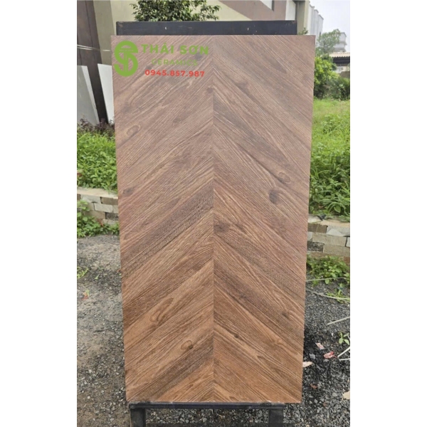 Lát gạch vân gỗ xương cá 60x120 ấn độ matt caving