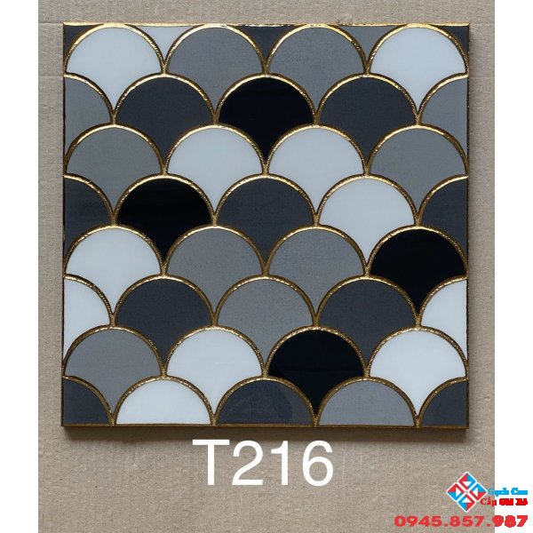 Gạch nhũ vàng hình vảy cá 30x30 nhập khẩu