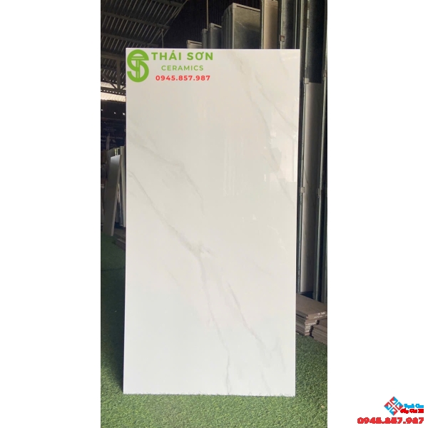 Gạch vito lát nền 60x120 bóng kiếng trắng vân 