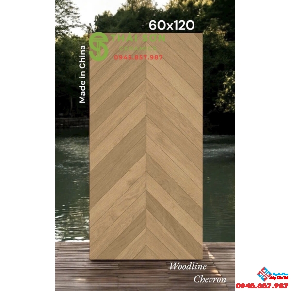 Gạch xương cá vân gỗ 60x120 lát nền matt mờ