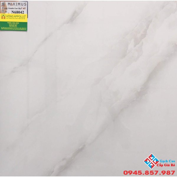Đá bóng kiếng 60x60 trắng xám N68042